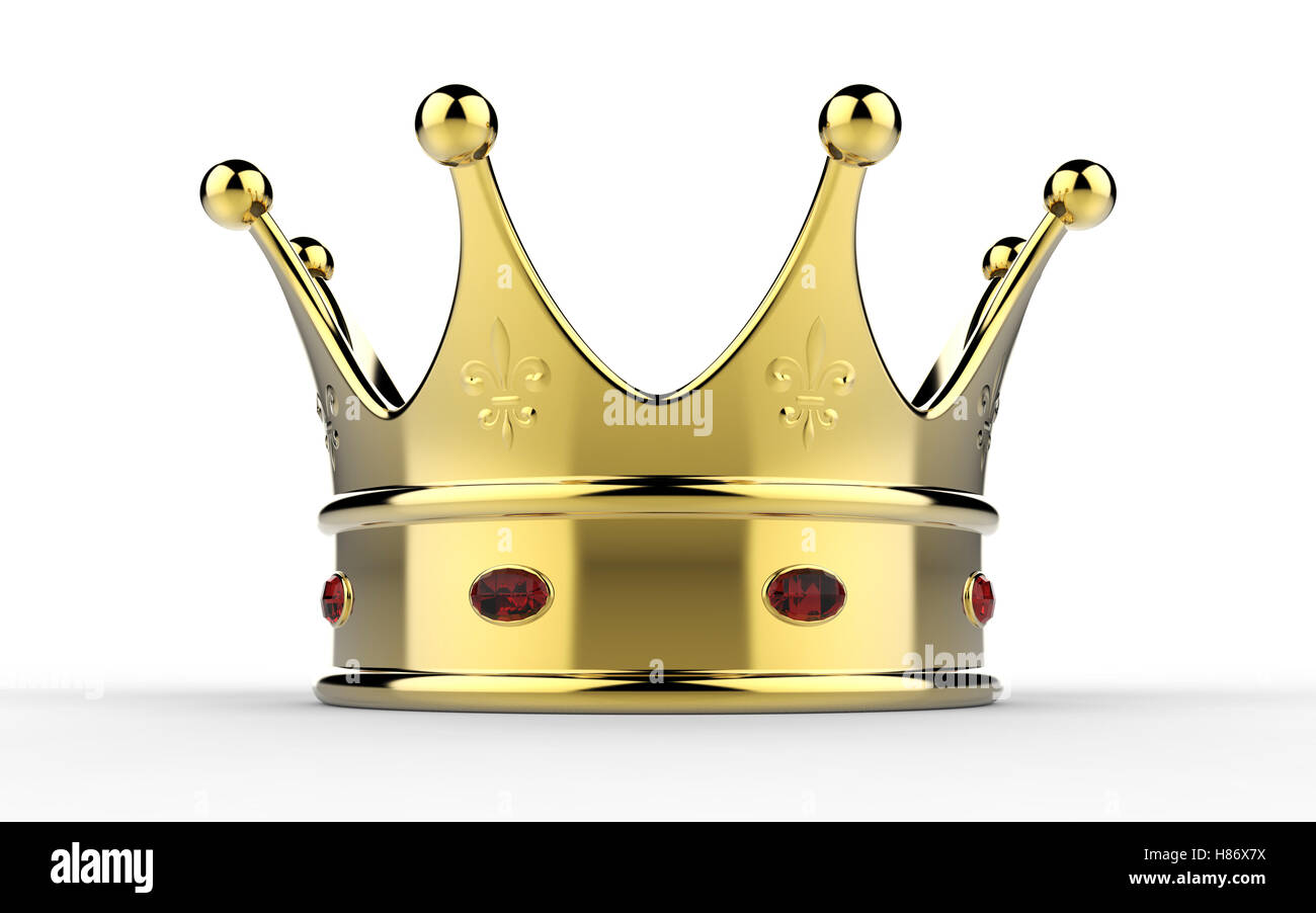 Crown glossy 3D rendering Stock Photo
