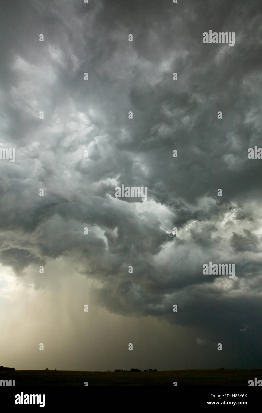 Billowing clouds at sunset, North Dakota Stock Photo Alamy