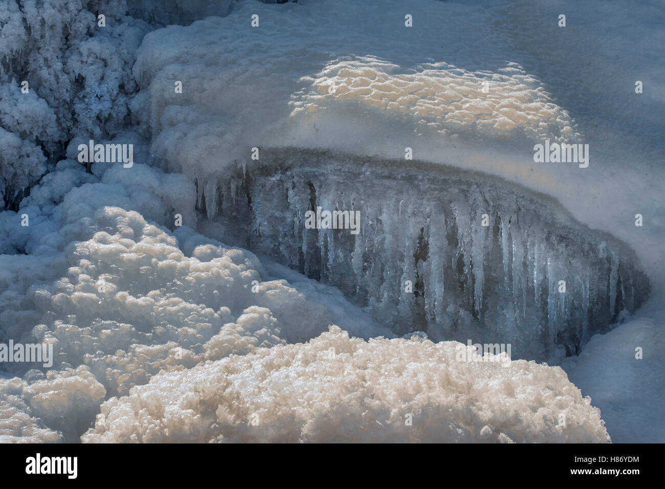 Frozen waterfall, Minnesota Stock Photo - Alamy