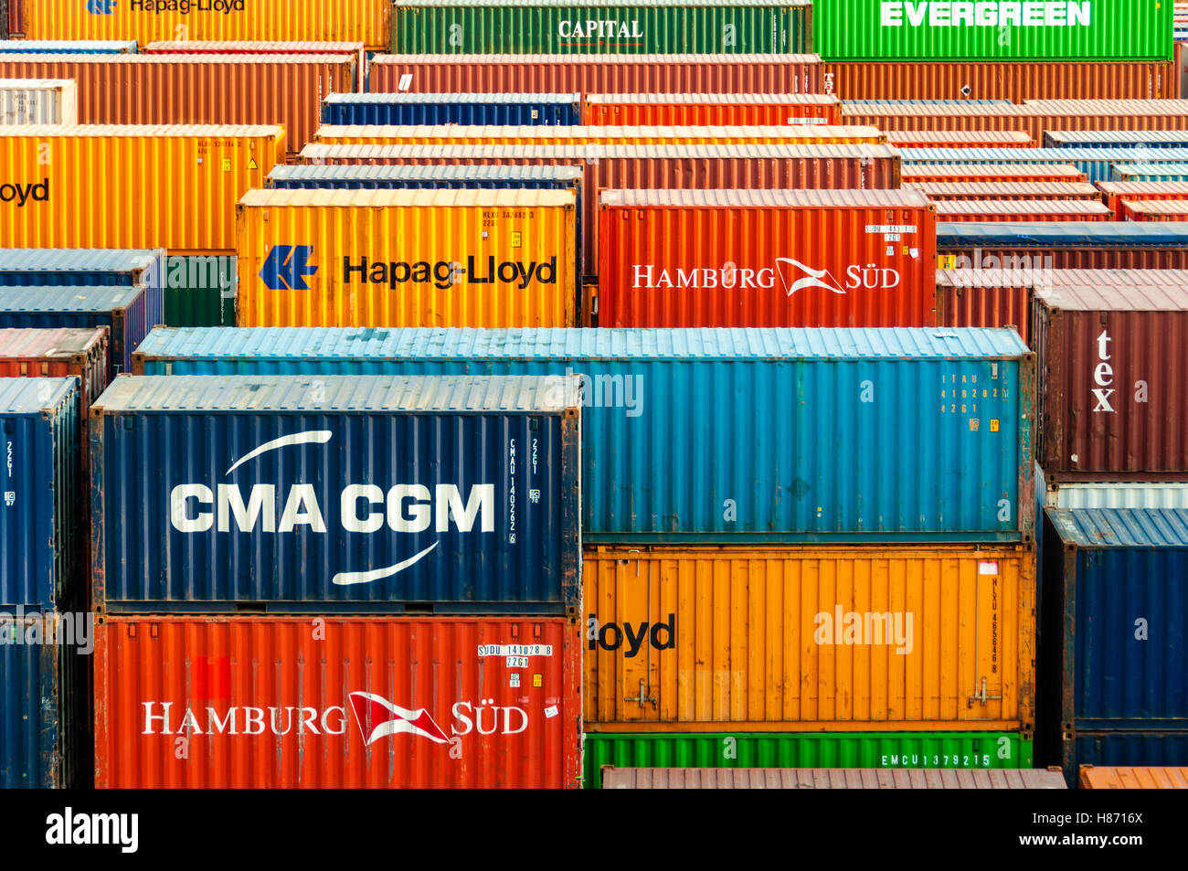 Colorful Shipping Containers High Resolution Stock Photography and