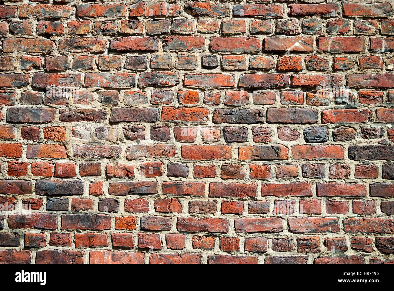 Old red brick wall in close-up Stock Photo - Alamy