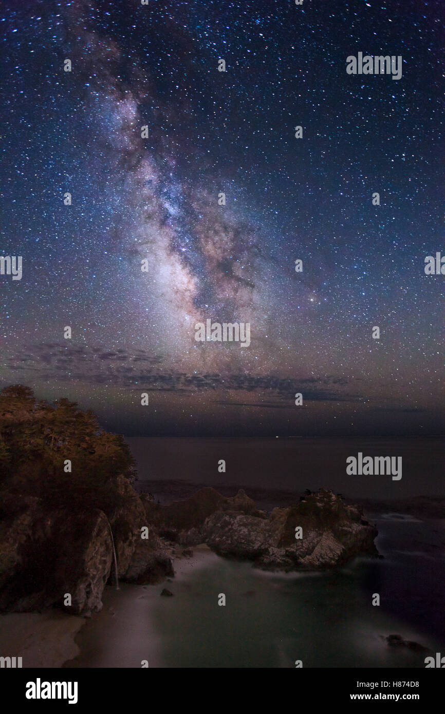 Milky Way over McWay Falls, Julia Pfieffer Burns State Park, Big Sur ...