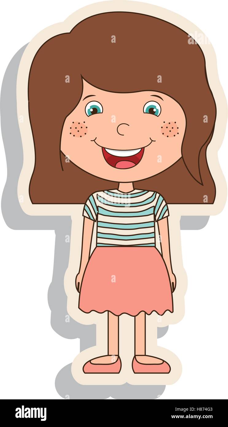 Girl Brown Eyes Short Hair Stock Vector Images Alamy