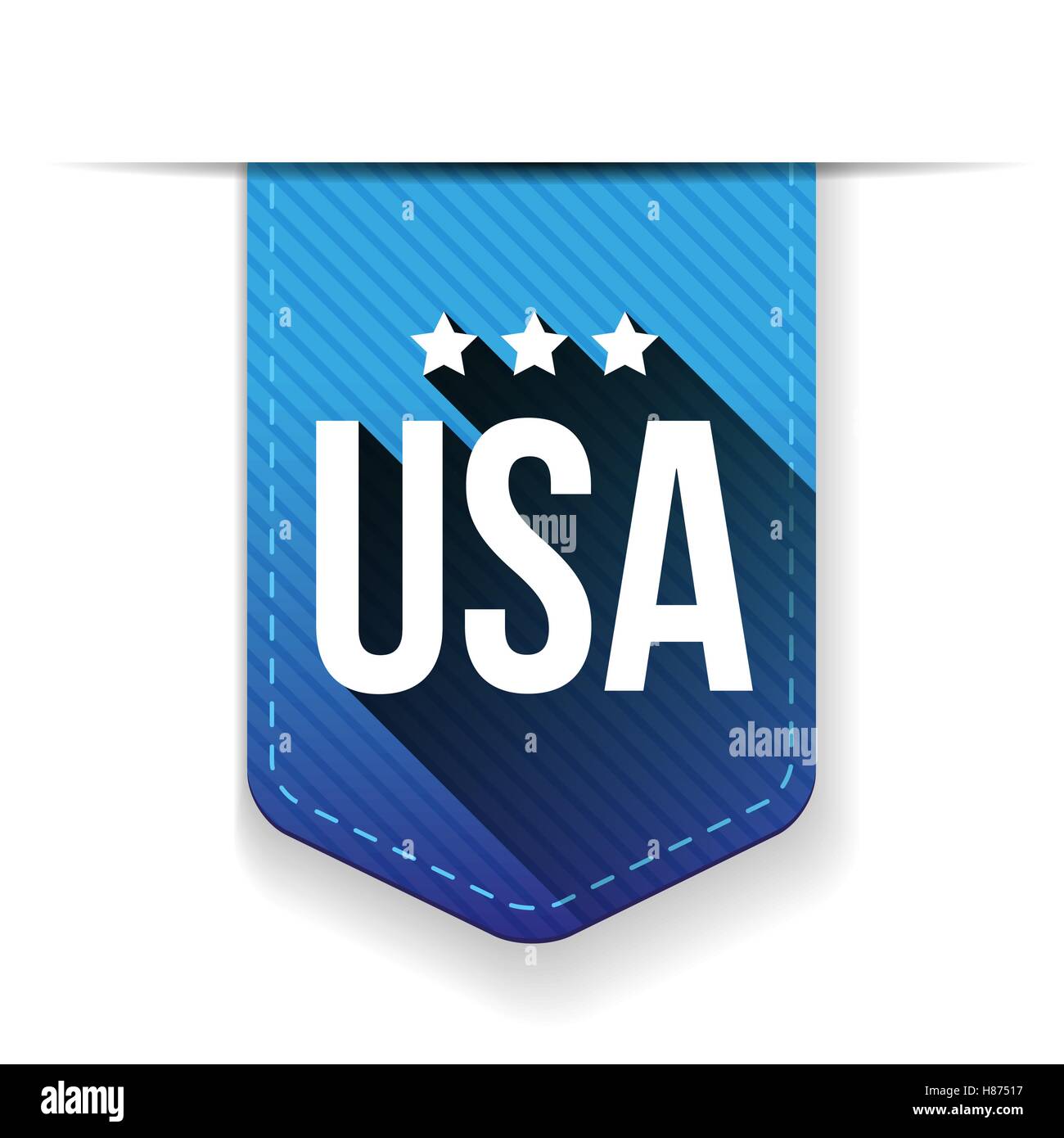 USA blue ribbon vector Stock Vector