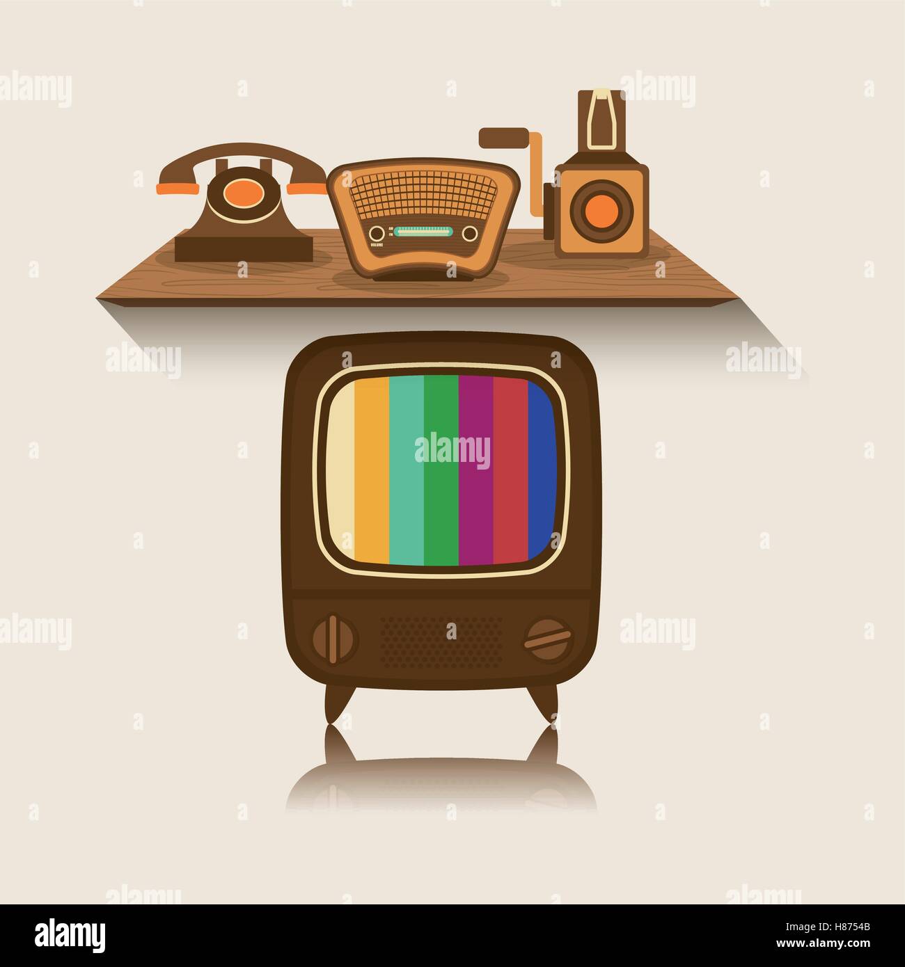 TV retro vintage Stock Vector Image & Art - Alamy