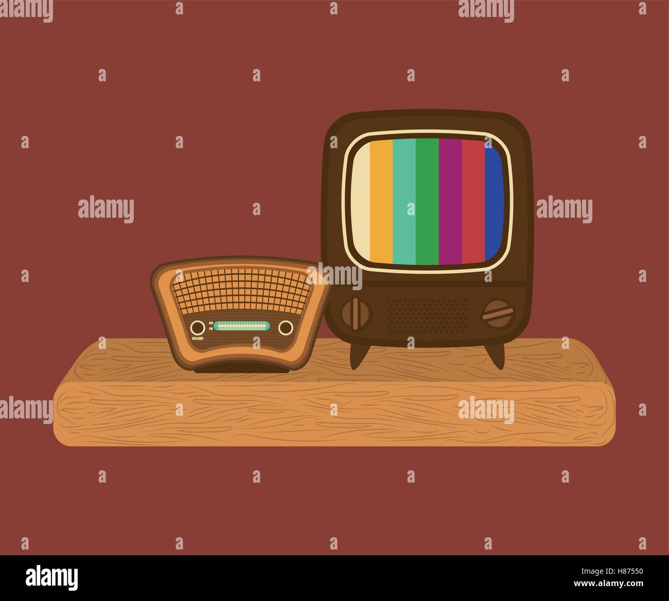 TV retro vintage Stock Vector Image & Art - Alamy