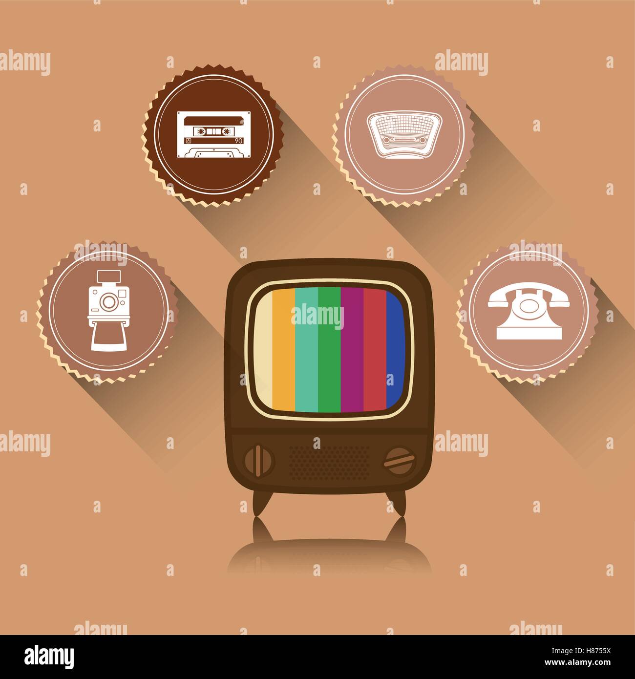 TV retro vintage Stock Vector Image & Art - Alamy