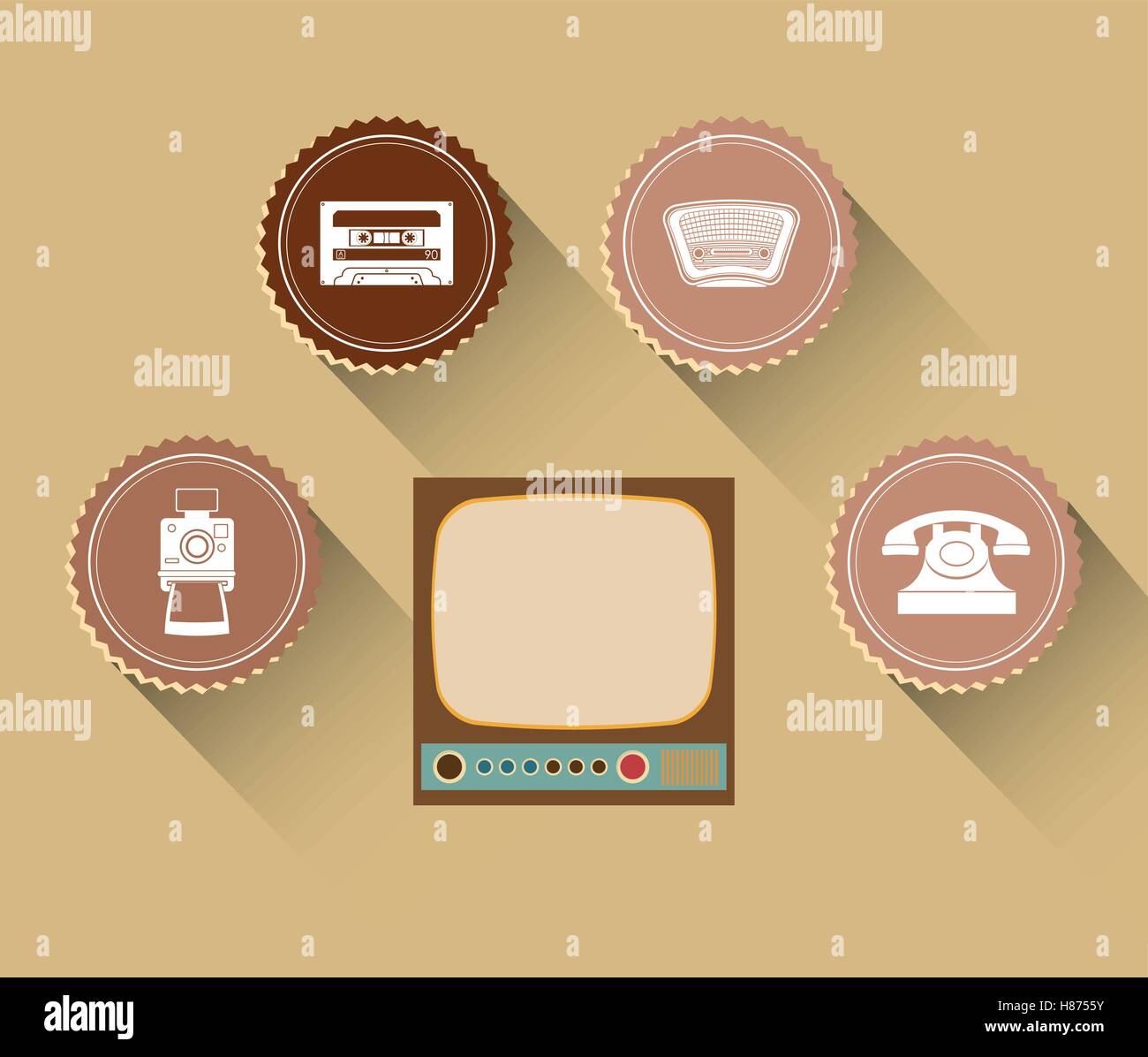 TV retro vintage Stock Vector Image & Art - Alamy