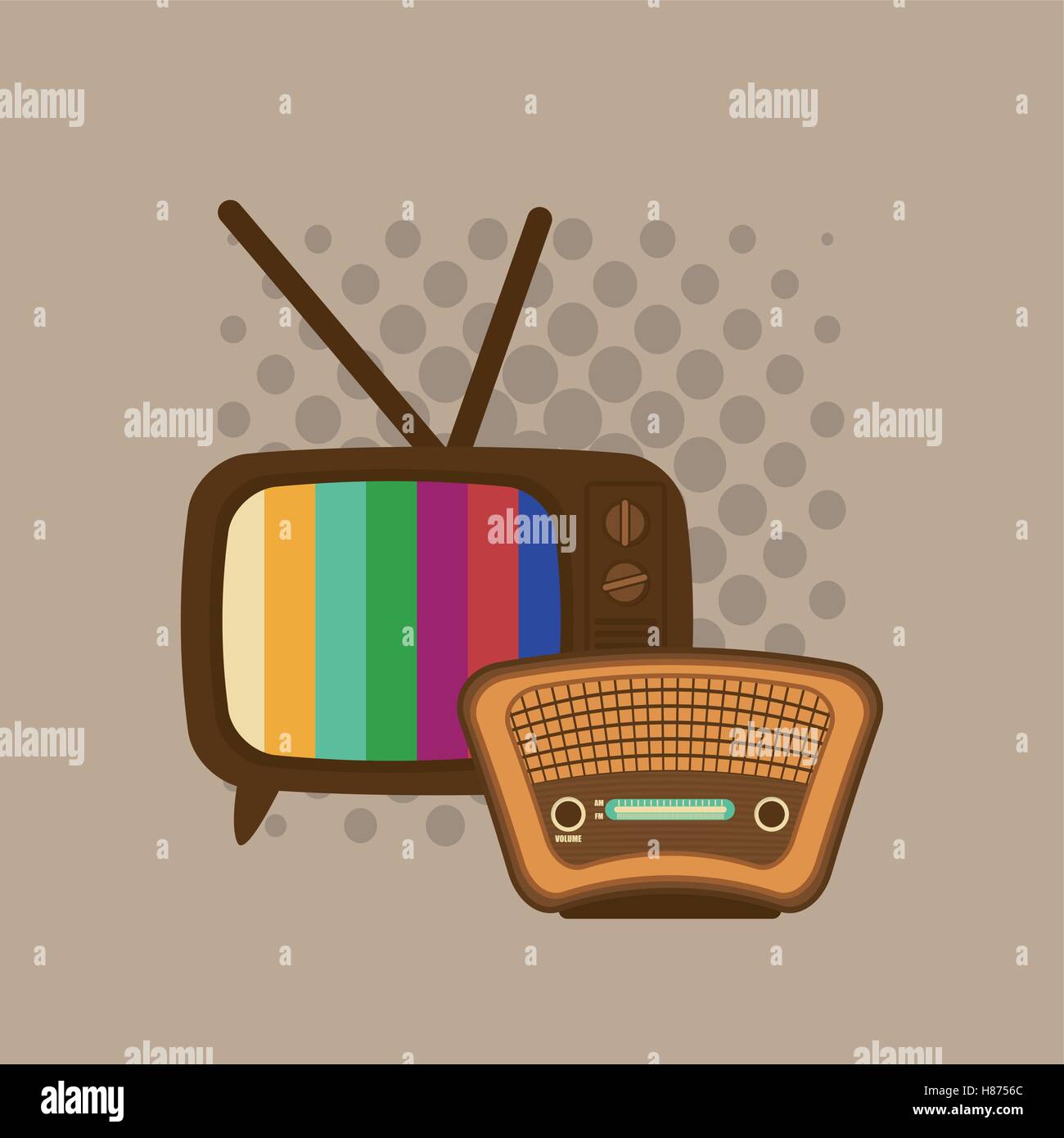 TV retro vintage Stock Vector Image & Art - Alamy