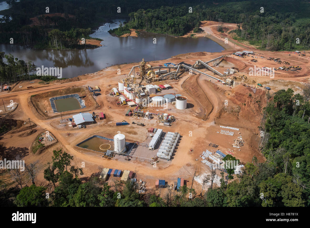 Gold mine, Aurora Mine, Guyana Stock Photo Alamy