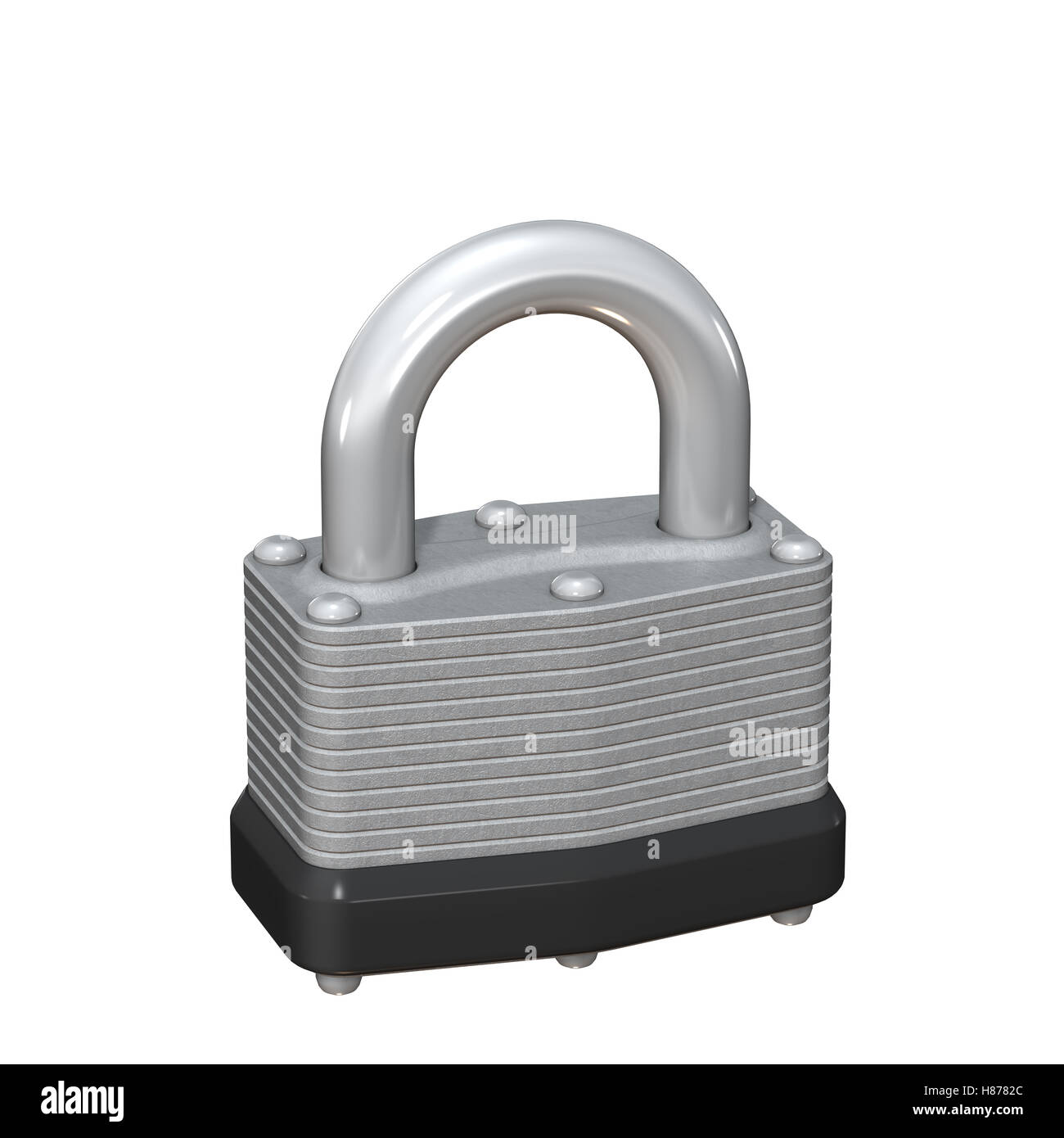 3D illustration of padlock, isolated on white background Stock Photo ...