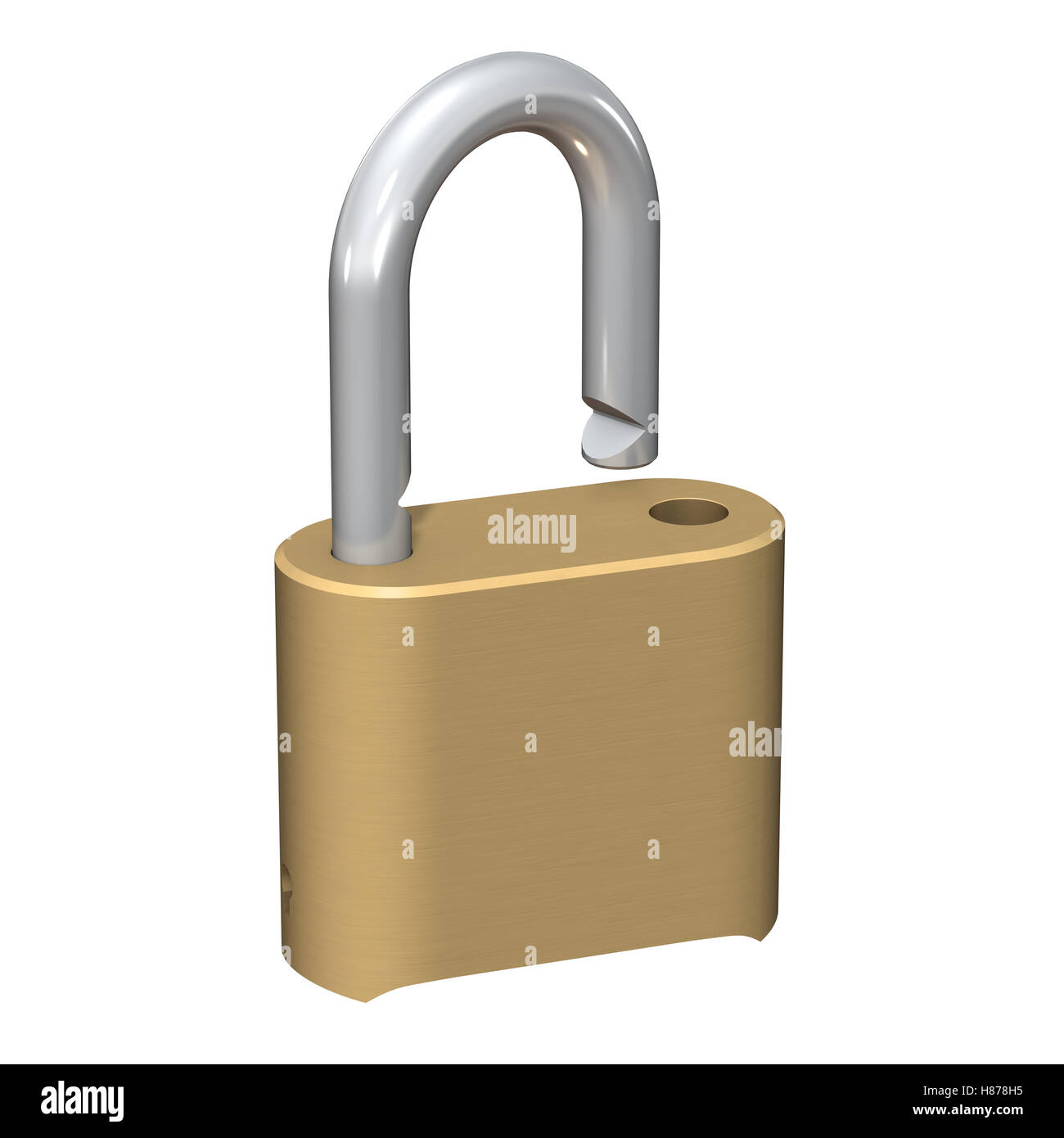 3D illustration of padlock, isolated on white background Stock Photo ...