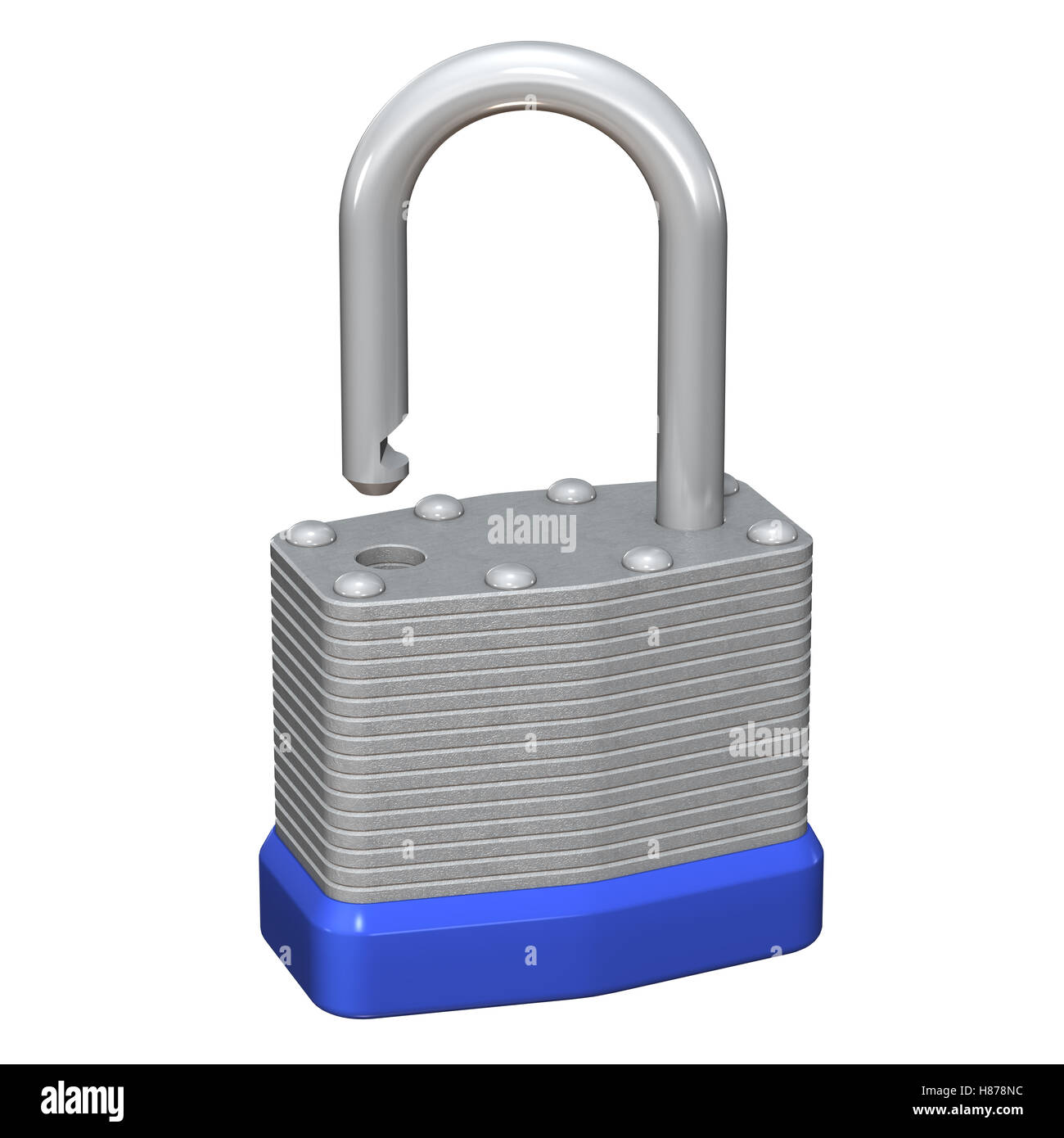 3D illustration of padlock, isolated on white background Stock Photo ...