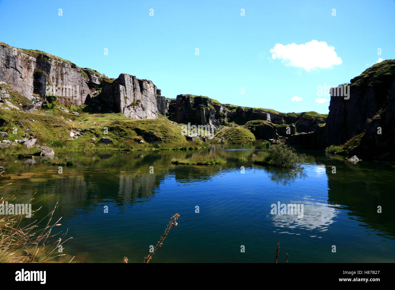 The Flooded Gold Diggings quarry on Bodmin Moor Stock Photo - Alamy