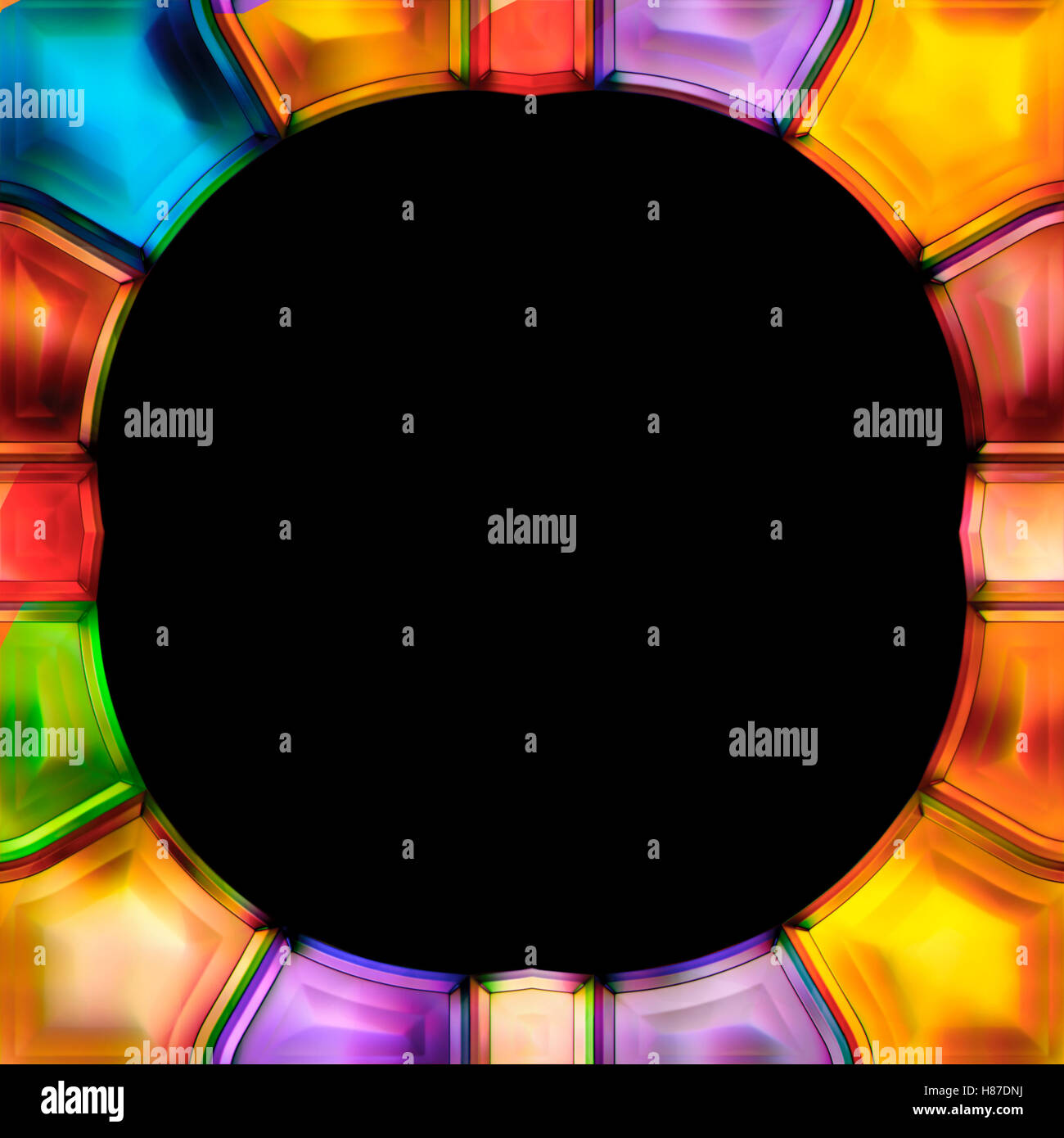 Stylish frame for photo. colored border background pattern Stock Photo ...