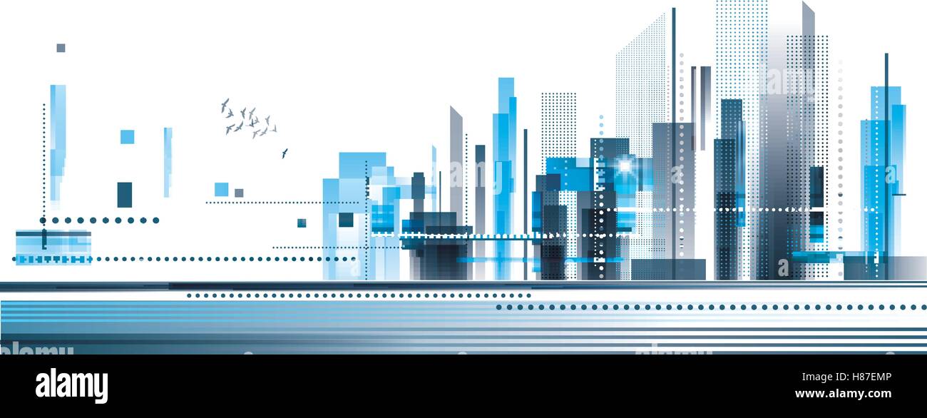 Abstract modern city skyline Stock Vector Image & Art - Alamy