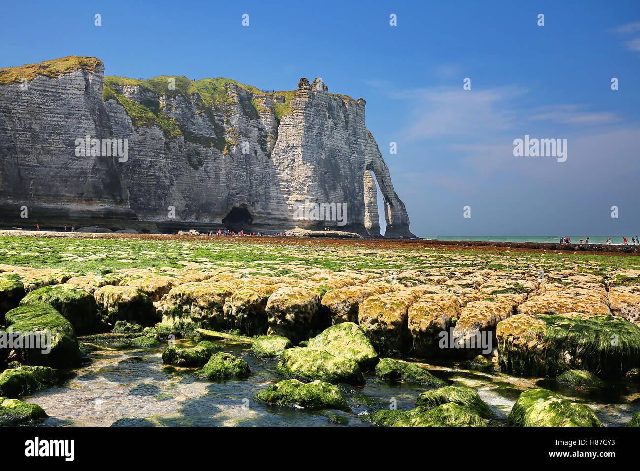 Impressive coastal landscape of Etretat in Normandy Stock Photo - Alamy