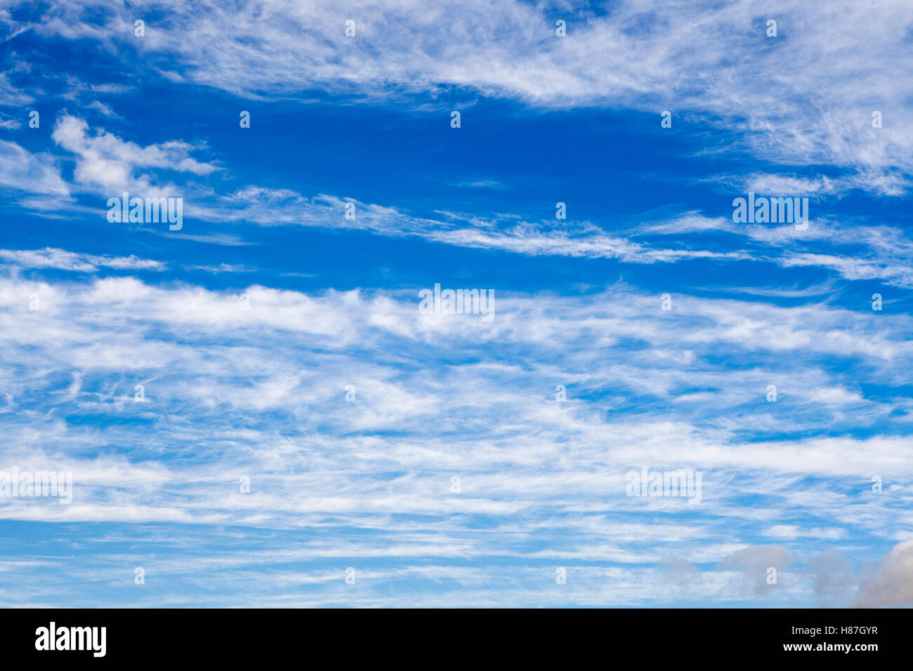 Sky background with the fluffy white clouds Stock Photo - Alamy
