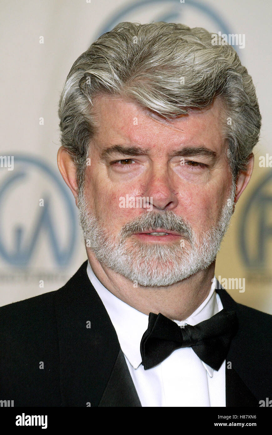 GEORGE LUCAS 14TH PRODUCERS GUILD OF AMERICA AWARDS CENTURY PLAZA HOTEL CENTURY CITY LA USA 02 March 2003 Stock Photo