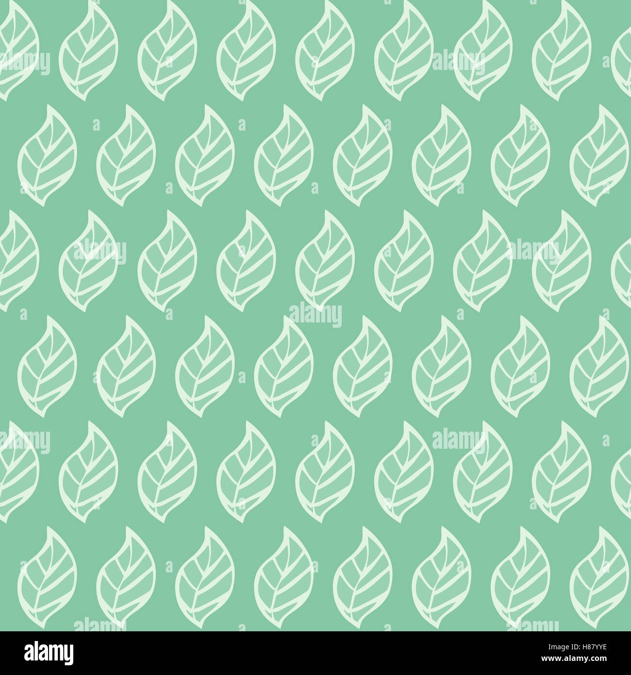 Decorative green leaf seamless background vector pattern Stock Vector ...