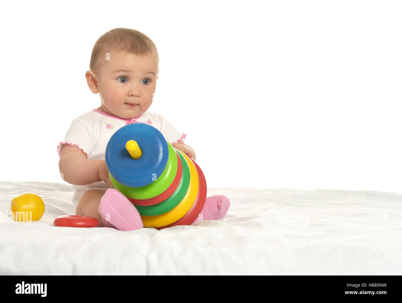 Cute baby wih toy Stock Photo