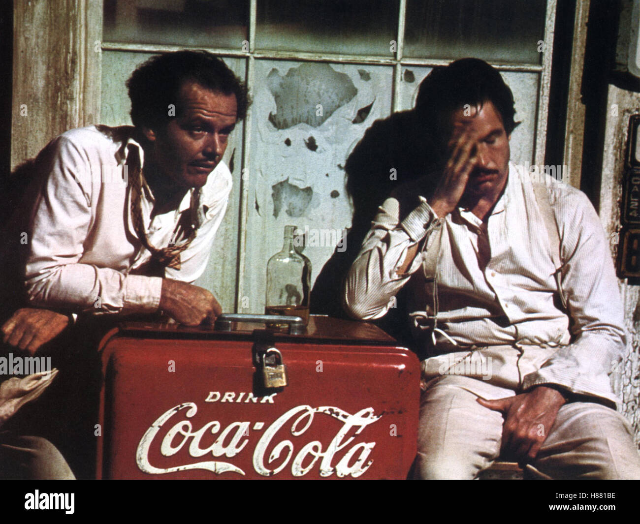 Mitgiftjäger, (THE FORTUNE) USA 1975, Regie: Mike Nichols, JACK NICHOLSON, WARREN BEATTY, Stichwort: Coca Cola, Erschöpfung Stock Photo