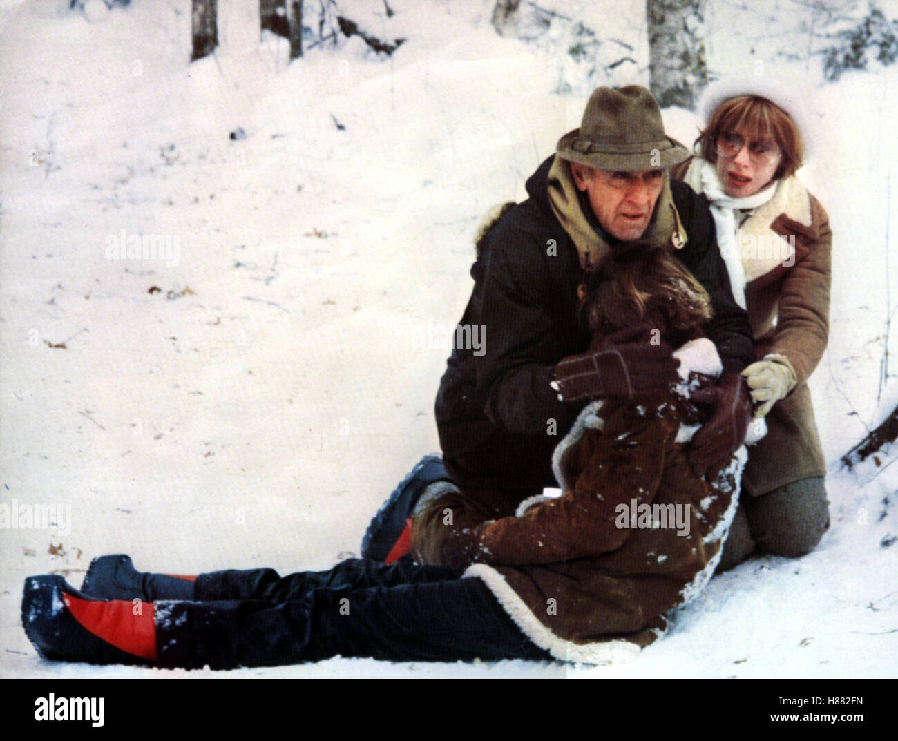 Das Omen II, (DAMIEN: OMEN II) USA 1978, Regie: Don Taylor, WILLIAM HOLDEN, JONATHAN SCOTT-TAYLOR, LEE GRANT, Stichwort: Schnee Stock Photo