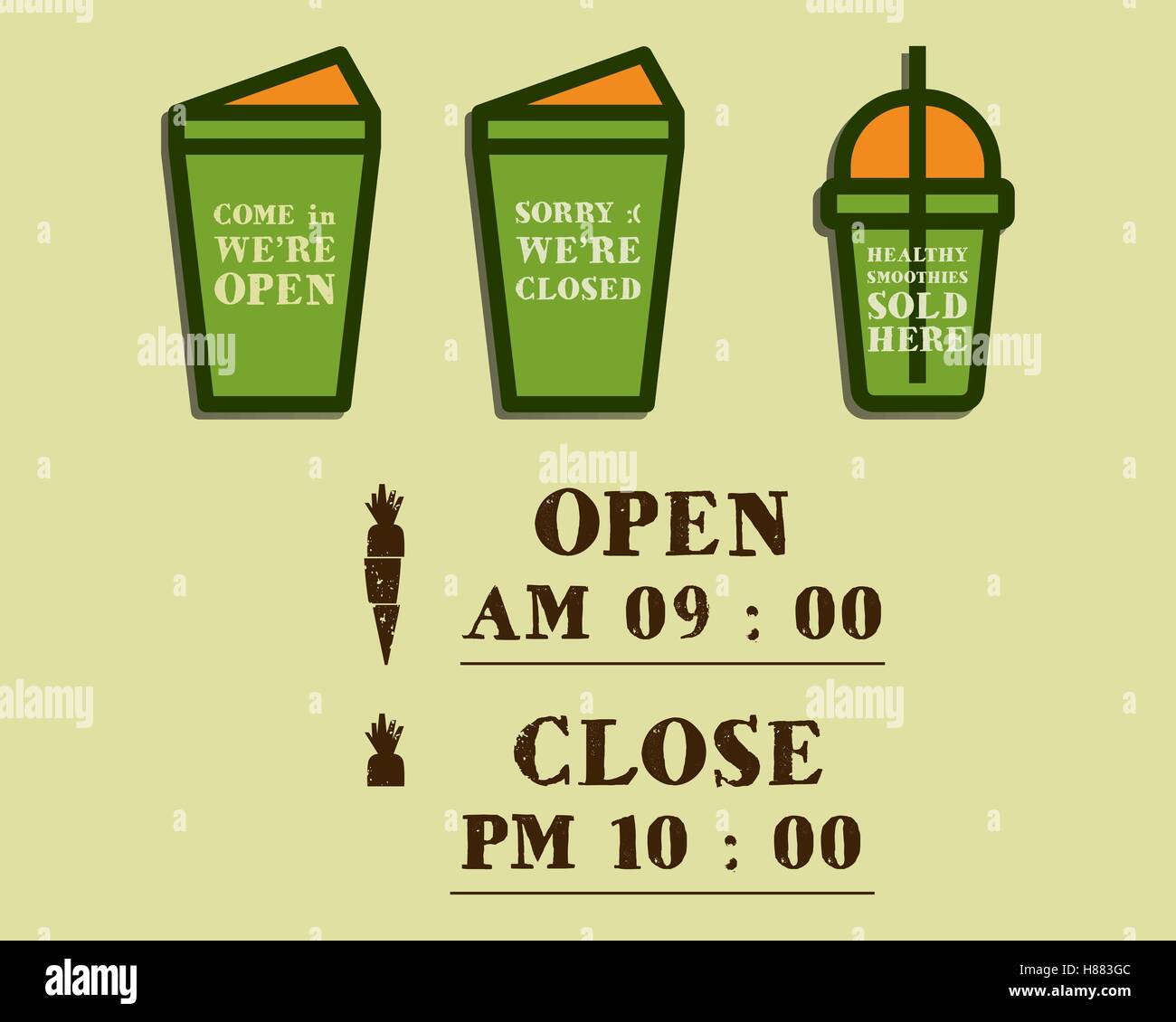 Opening and closing signs