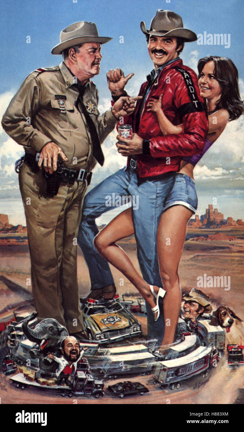 Das ausgekochte Schlitzohr ist wieder auf Achse, (SMOKEY AND THE BANDIT RIDE AGAIN) USA 1980, Regie: Hal Needham, JACKIE GLEASON, BURT REYNOLDS, SALLY FIELD, Key: Sheriff, Cowboy Stock Photo