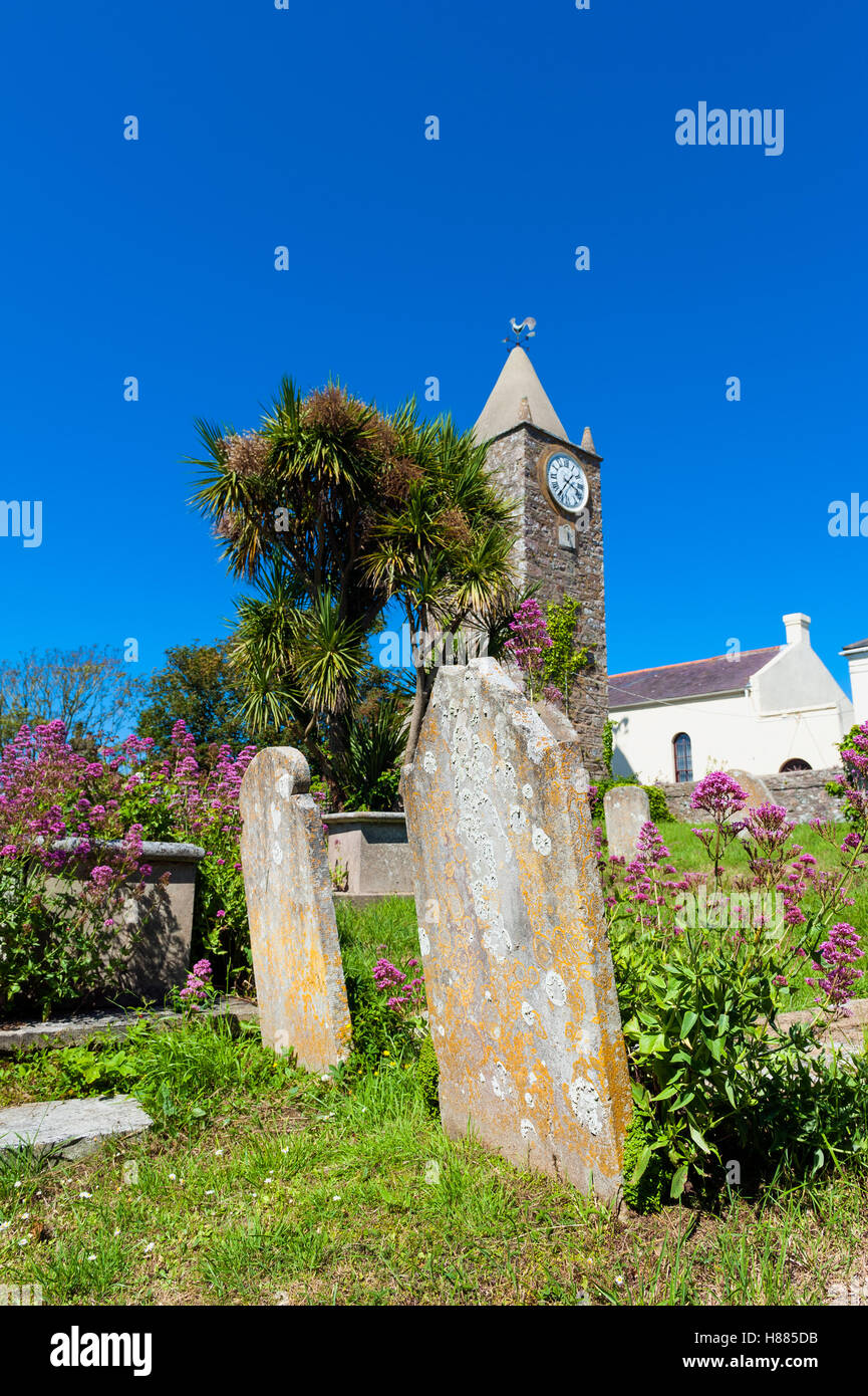 Graveyard on Alderney Stock Photo