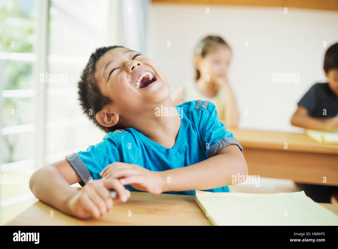 A group of children in school. Stock Photo
