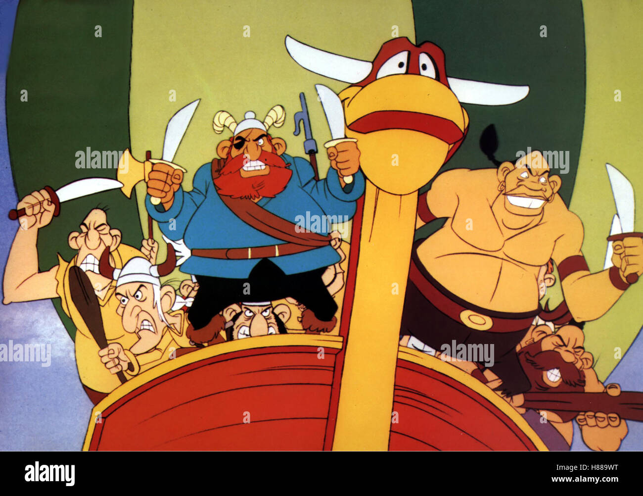 Asterix bei den Briten, (ASTERIX CHEZ LES BRETONS) F-DENM 1986, Regie: Pino van Lamsweerde, Szene Stock Photo