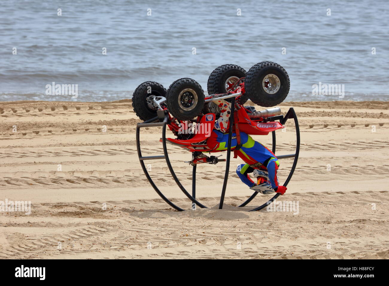 Bournemouth Wheels Festival Quad bike display Kangaroo Kid rolls to