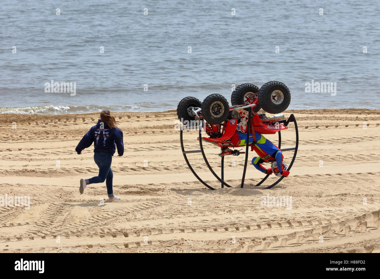Bournemouth Wheels Festival Quad bike display Kangaroo Kid rolls to