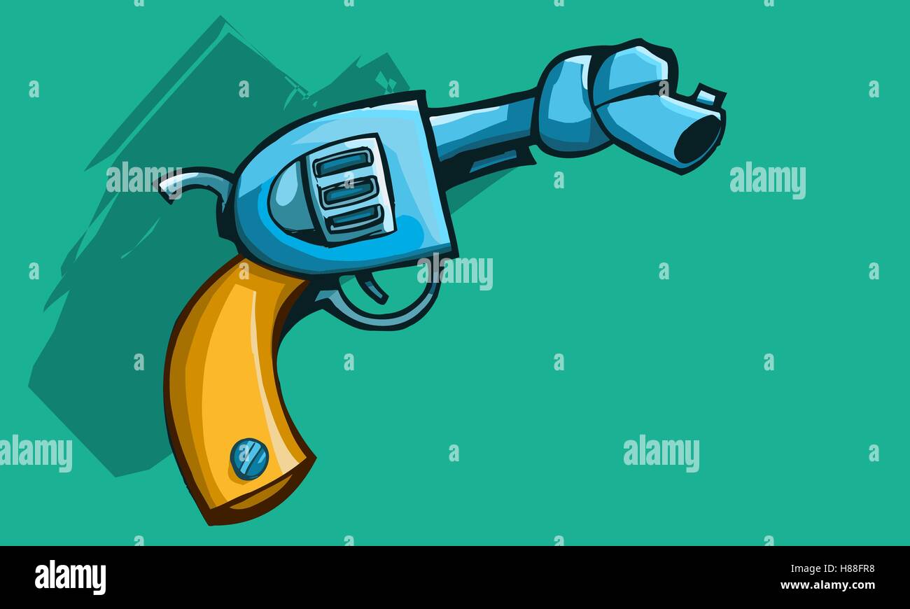 Gun twisted barrel Stock Vector Images Alamy