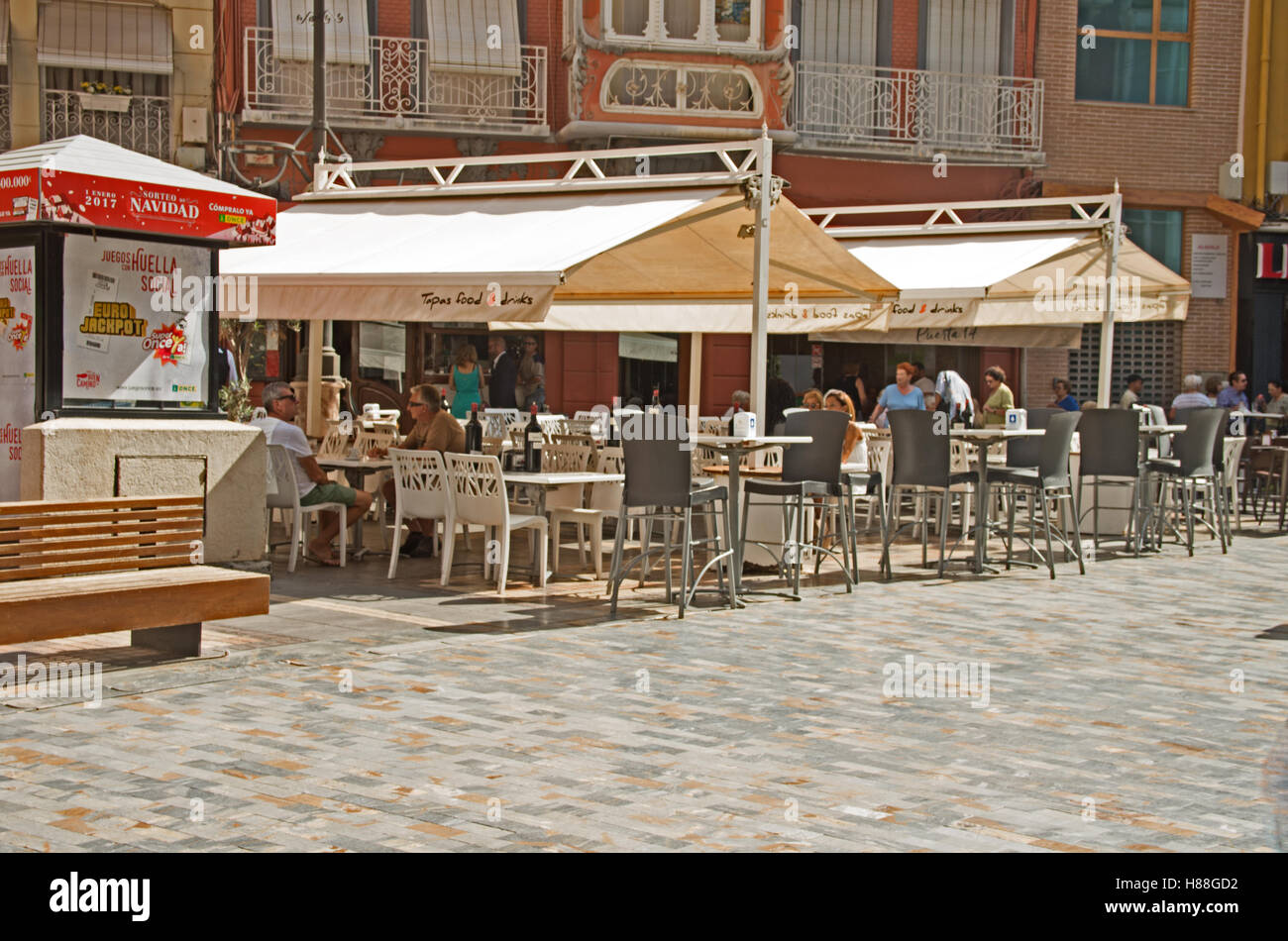 Cartagena, Cafe, Murcia Region, Costa Calida, Spain, Europe, Stock Photo
