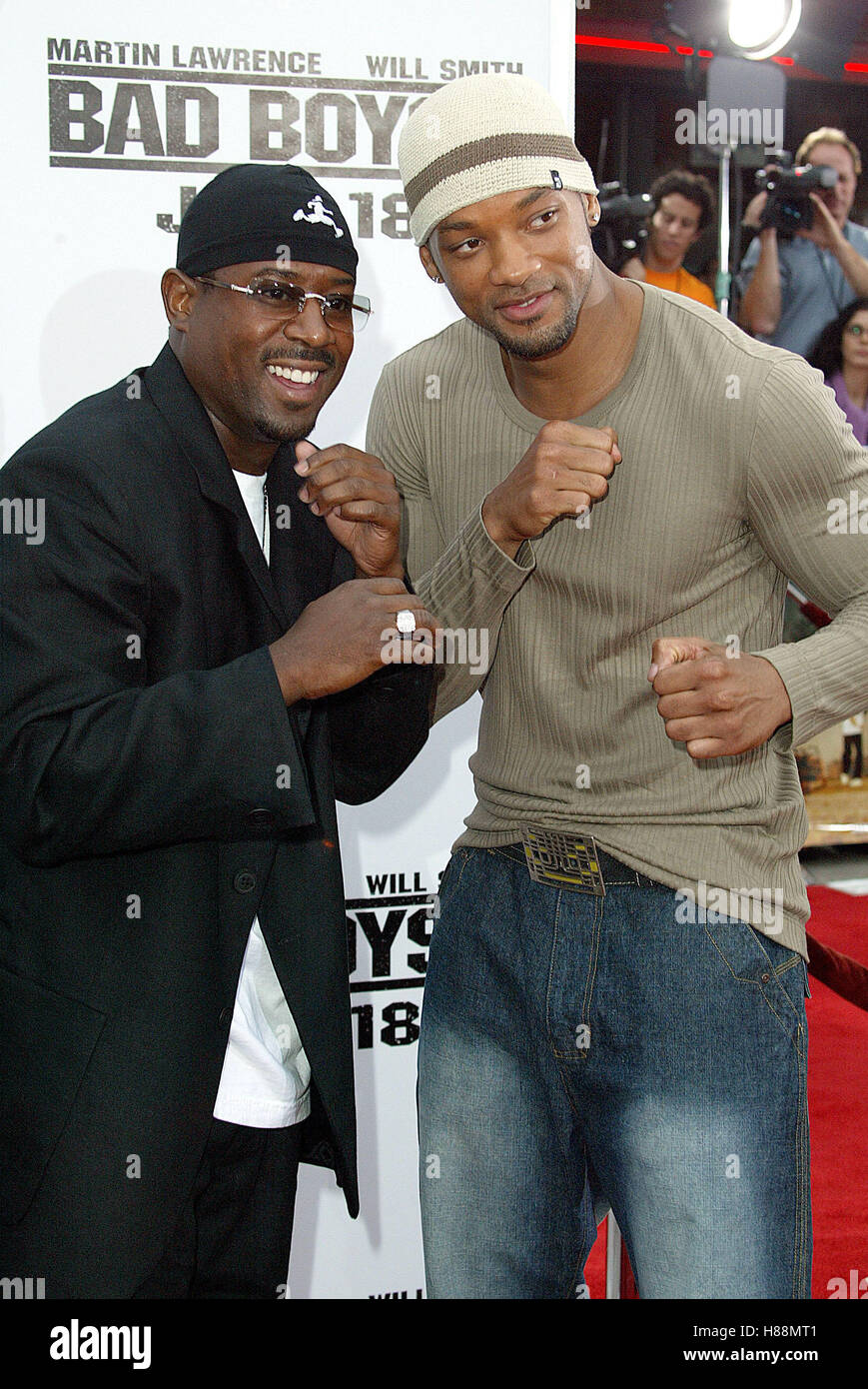 MARTIN LAWRENCE & WILL SMITH BAD BOYS 2 WORLD PREMIERE MANN THEATRES WESTWOOD LOS ANGELES USA 09 July 2003 Stock Photo