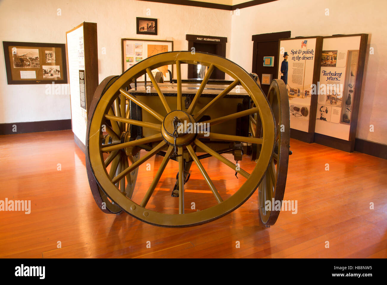 Visitor Center displays, Fort Churchill State Park, Nevada Stock Photo