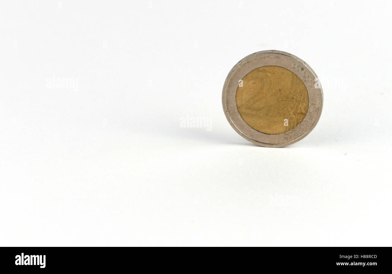 Euro coin isolated on white background Stock Photo - Alamy