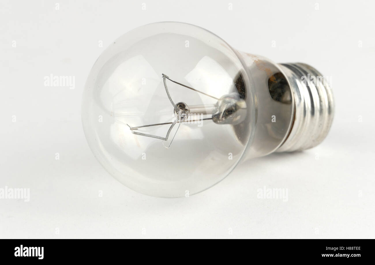 Light bulb isolated on white Stock Photo - Alamy
