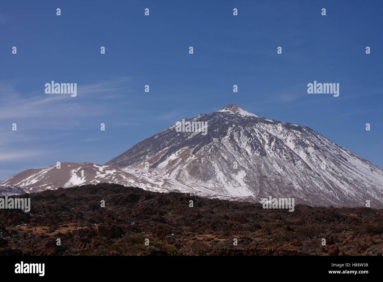 View of the Northwest face of Mount Teide, Tenerife, Spain, Europe Stock Photo