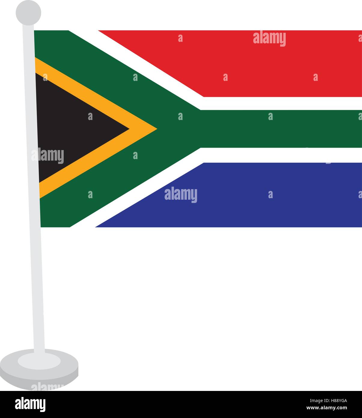Isolated South African flag on a white background, Vector illustration Stock Vector Image & Art
