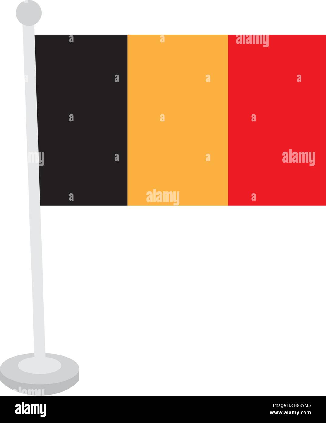 Isolated Belgian flag on a white background, Vector illustration Stock ...