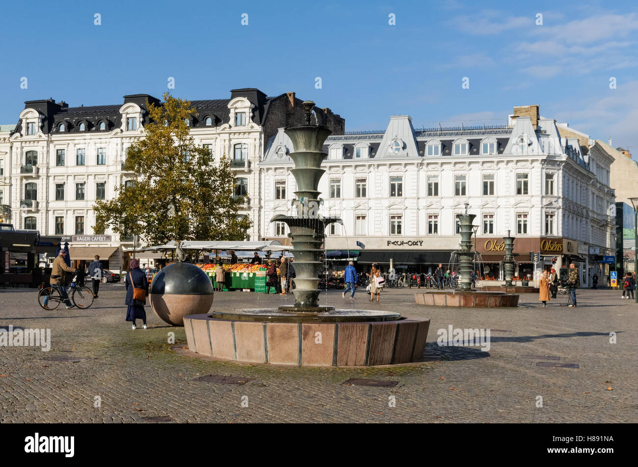 Gustav Adolf’s Square (Gustav Adolfs torg) in Malmo, Sweden Stock Photo