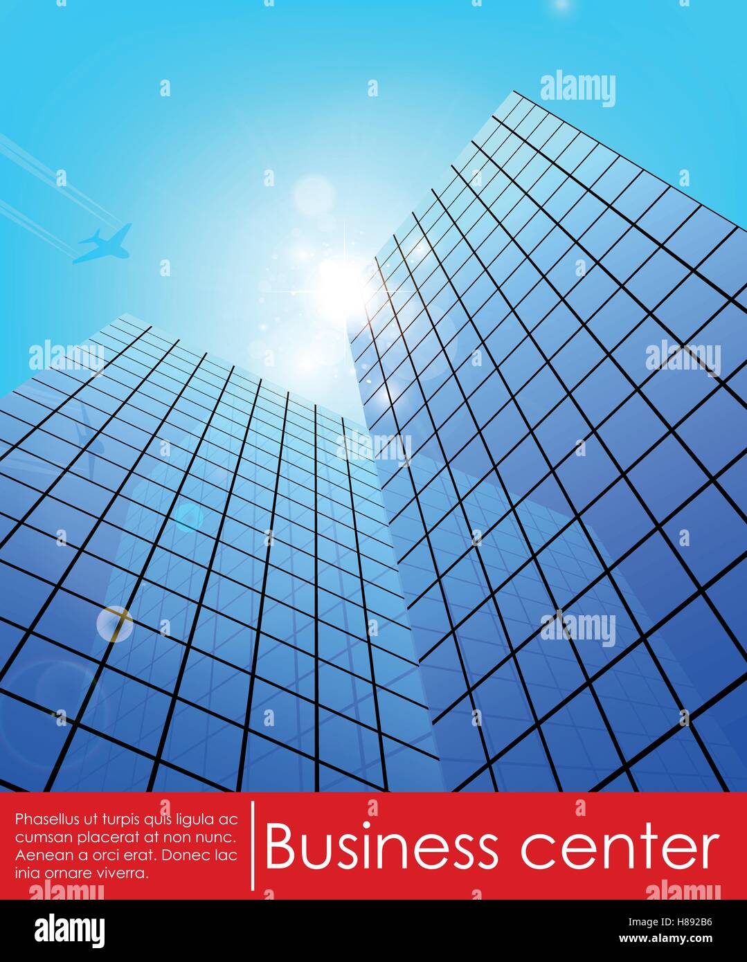 Business center. Vector illustration. Stock Vector