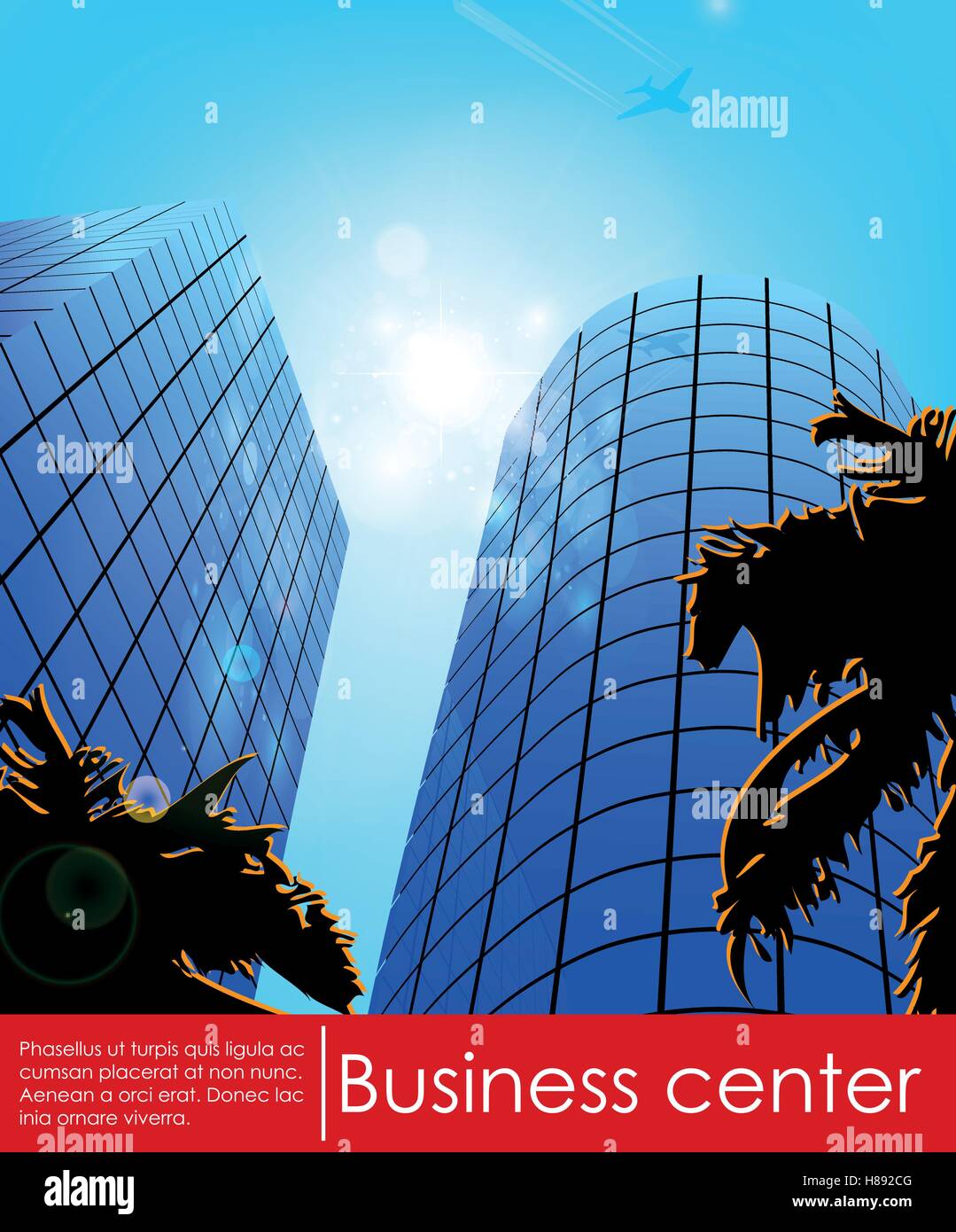 Business center. Vector illustration. Stock Vector