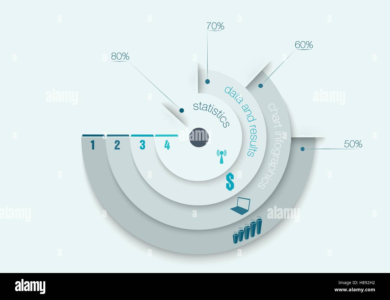 Growth concept business brochure background with diagram Stock Vector ...