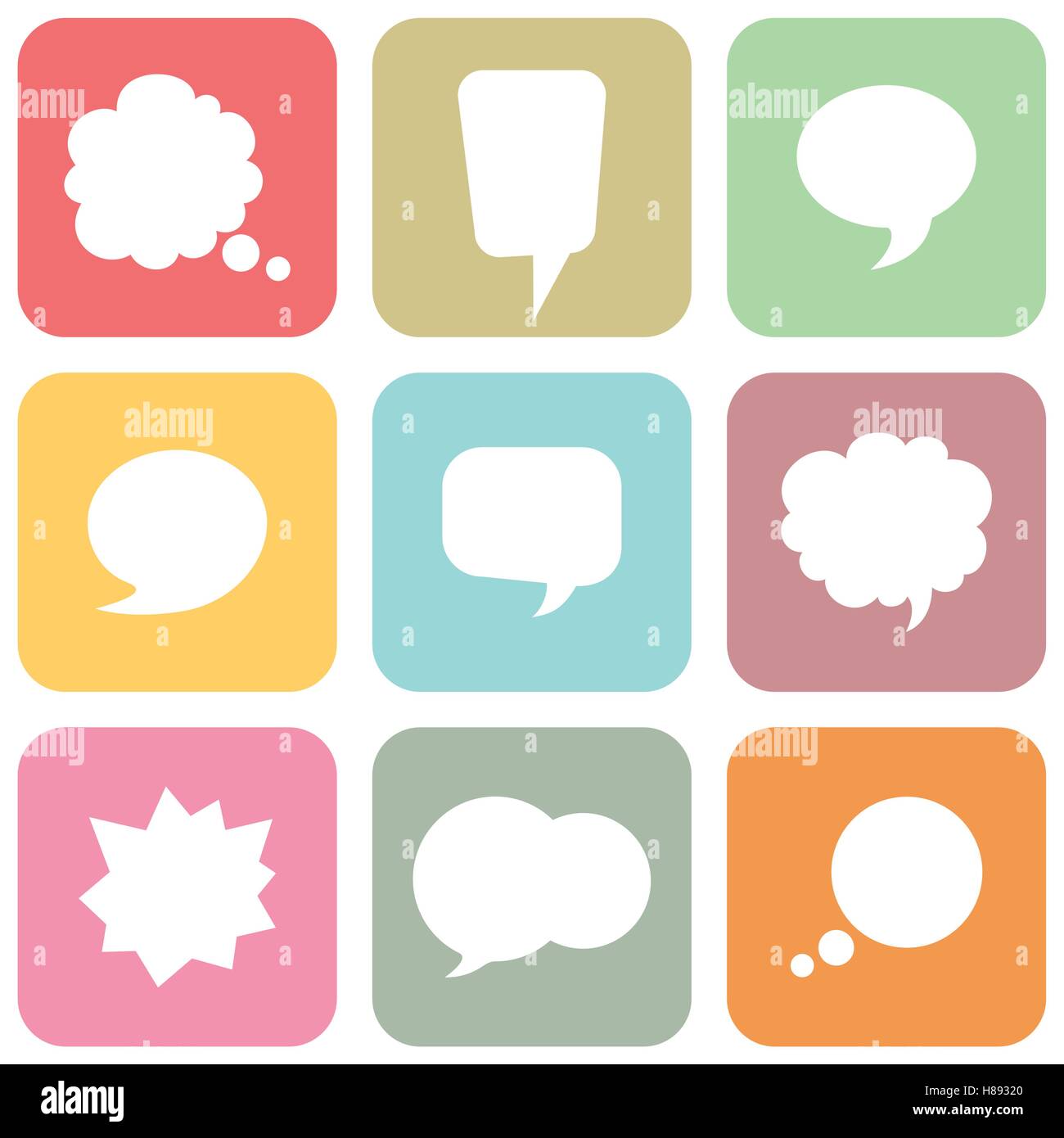 Set of colorful speech bubbles Stock Vector Image & Art - Alamy