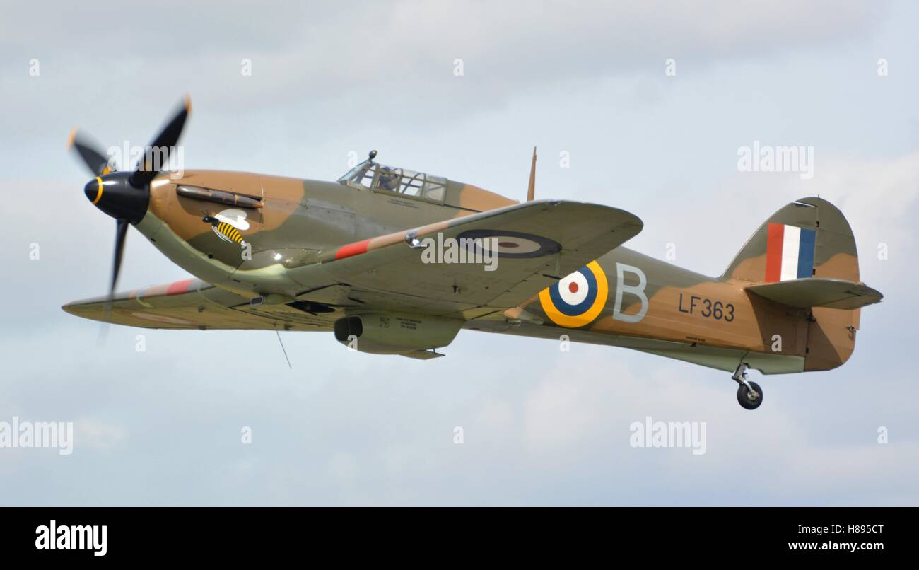 Spitfire taking-off at RIAT 2015 Stock Photo