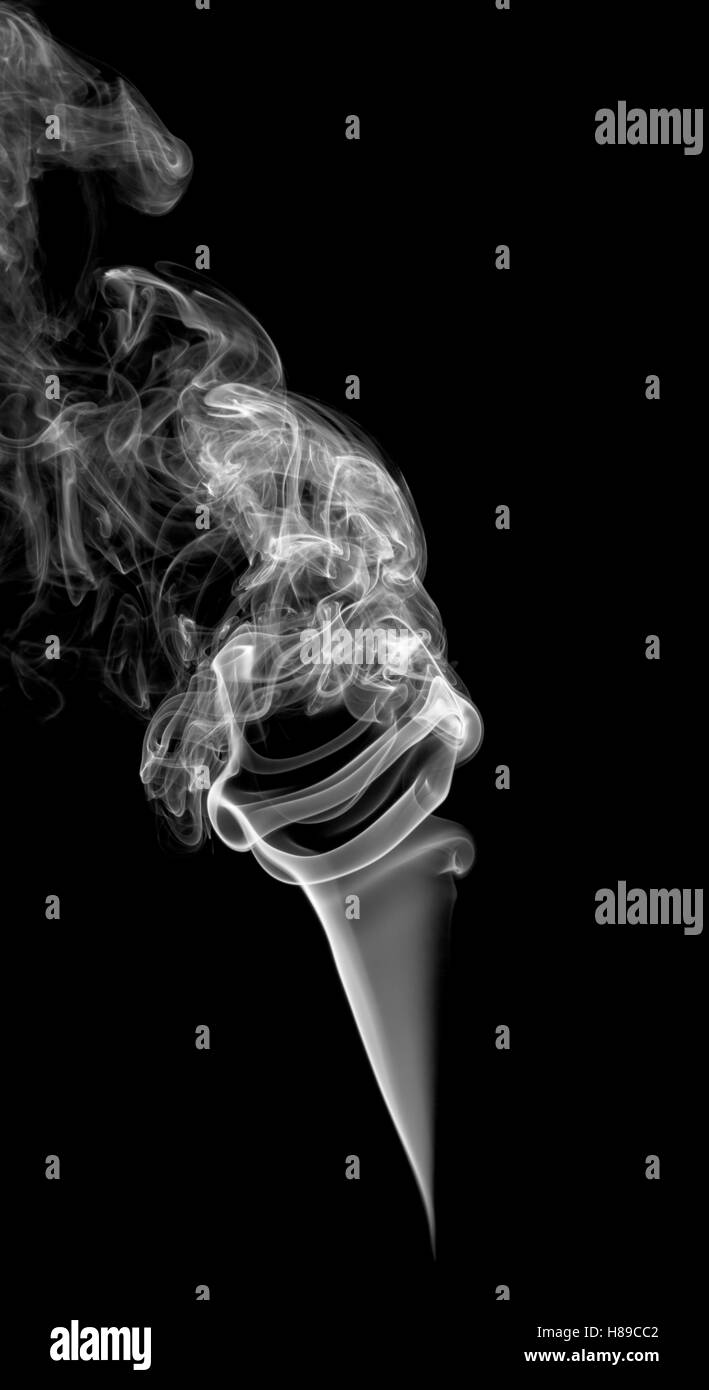 Abstract light smoke on a dark background Stock Photo